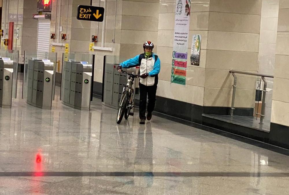 بیش ازسه هزار و ۴۵۰ دوچرخه سوار در شش ماه گذشته با مترو تردد کردند