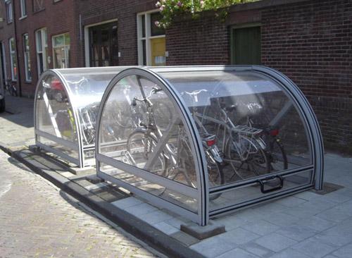 پارکینگ مسقف دوچرخه در پیاده روها (هلند)